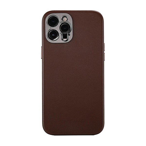 Pro Leather Case - iPhone 12 Pro (Magnet Enabled) - Brown